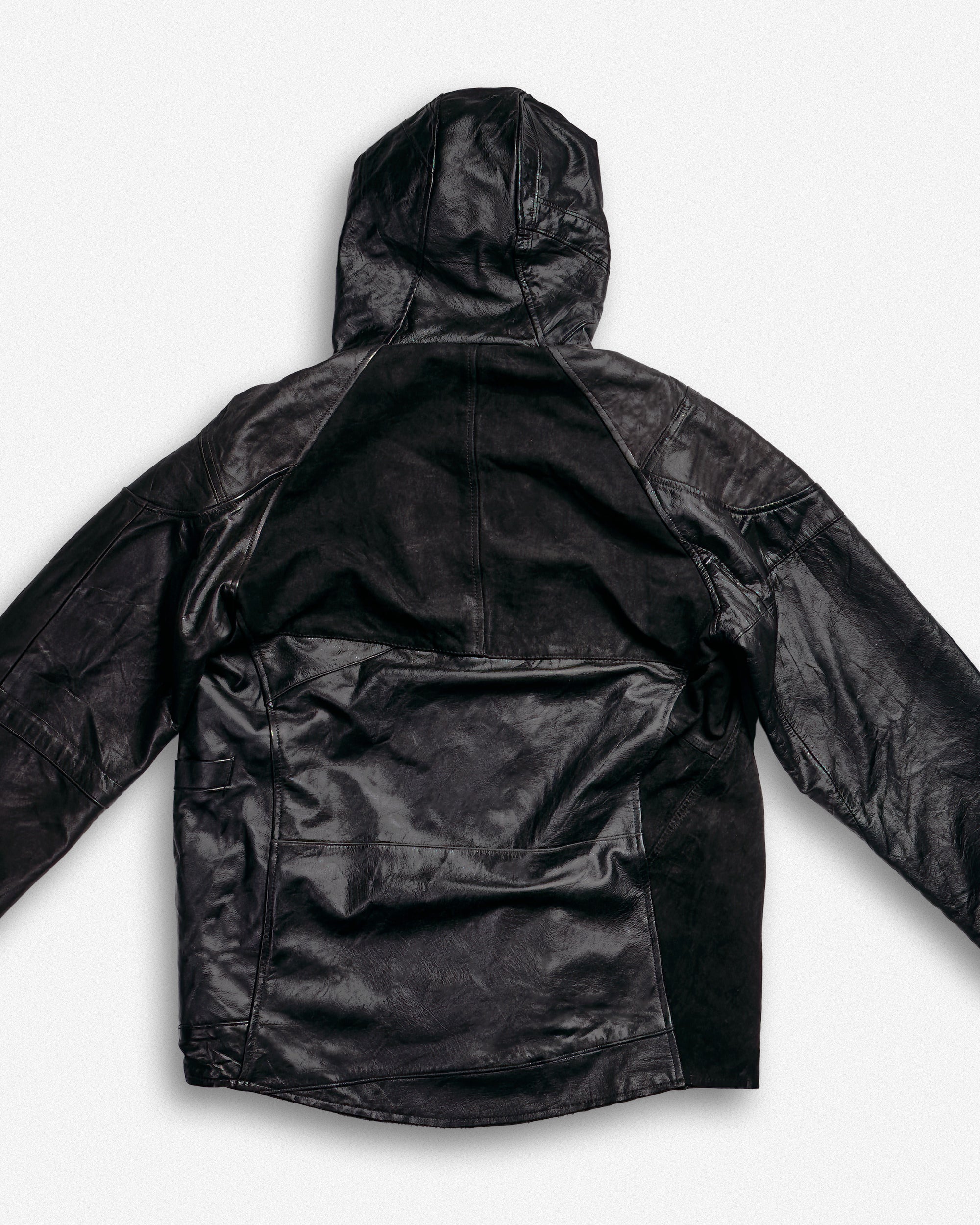 Leather Hooded Jacket - M001