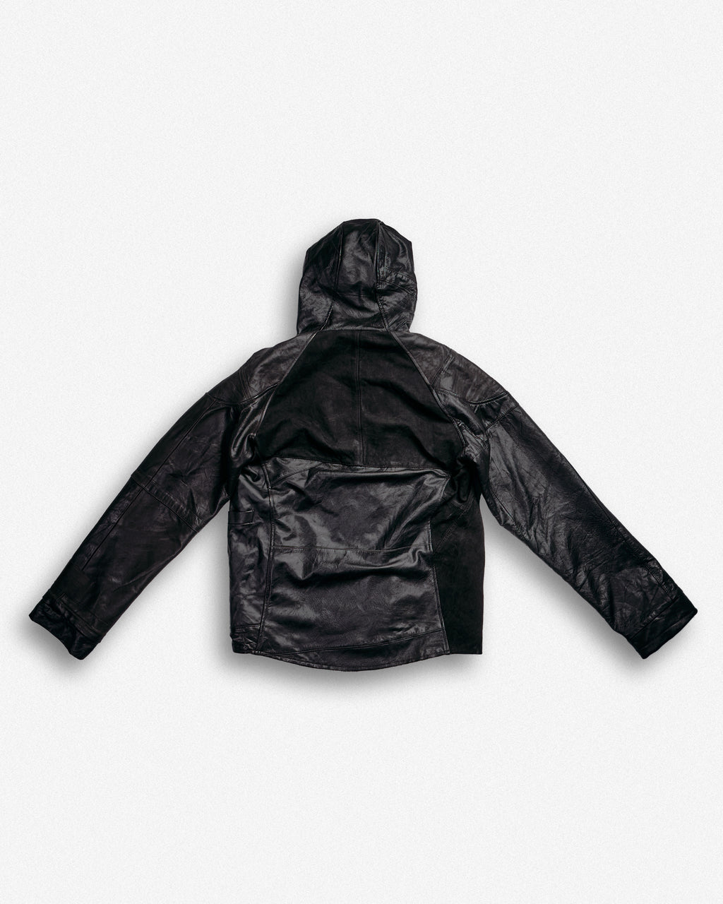 Leather Hooded Jacket - M001