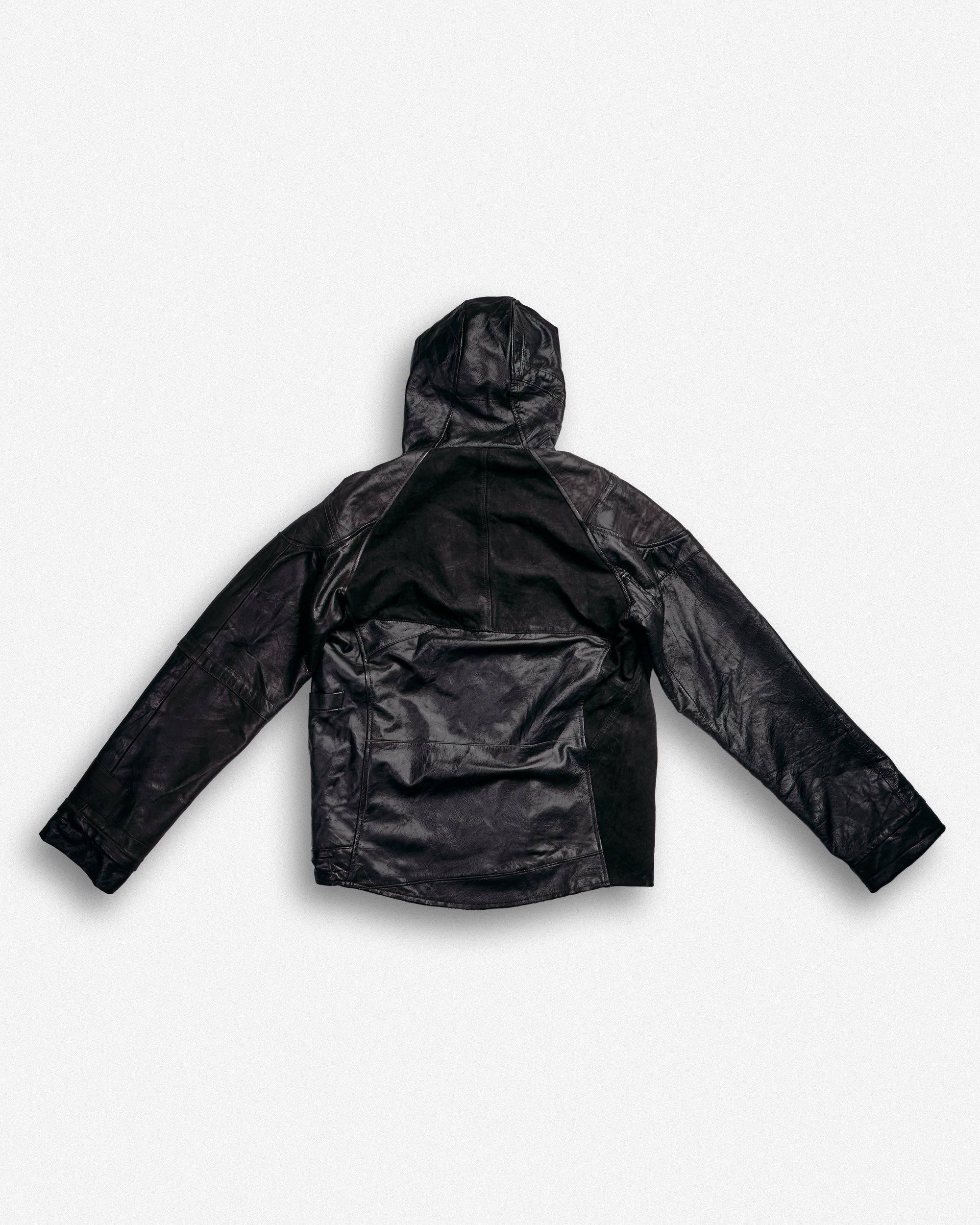 Leather Hooded Jacket - M001