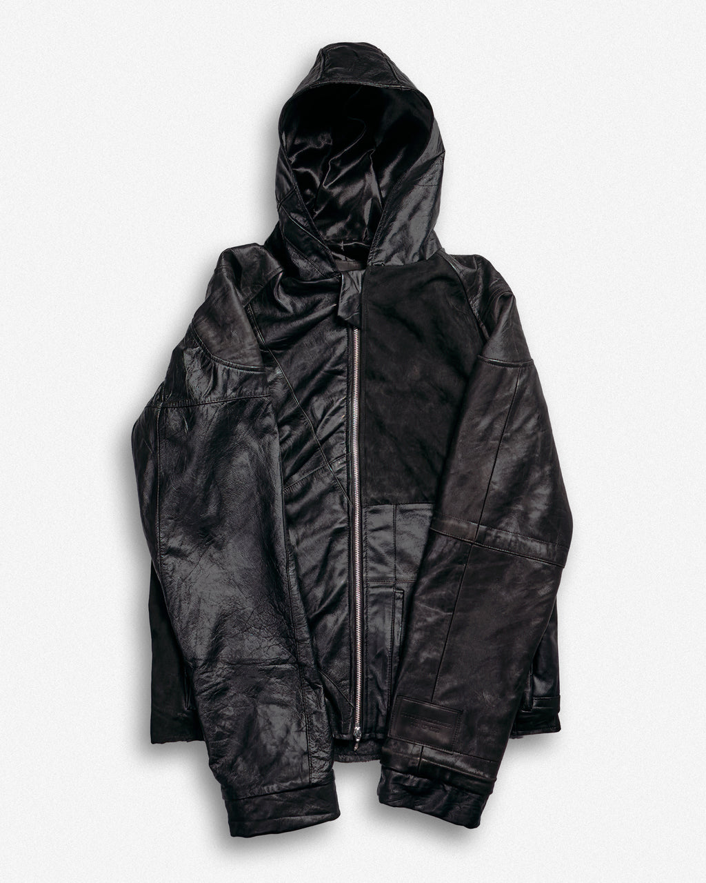 Leather Hooded Jacket - M001