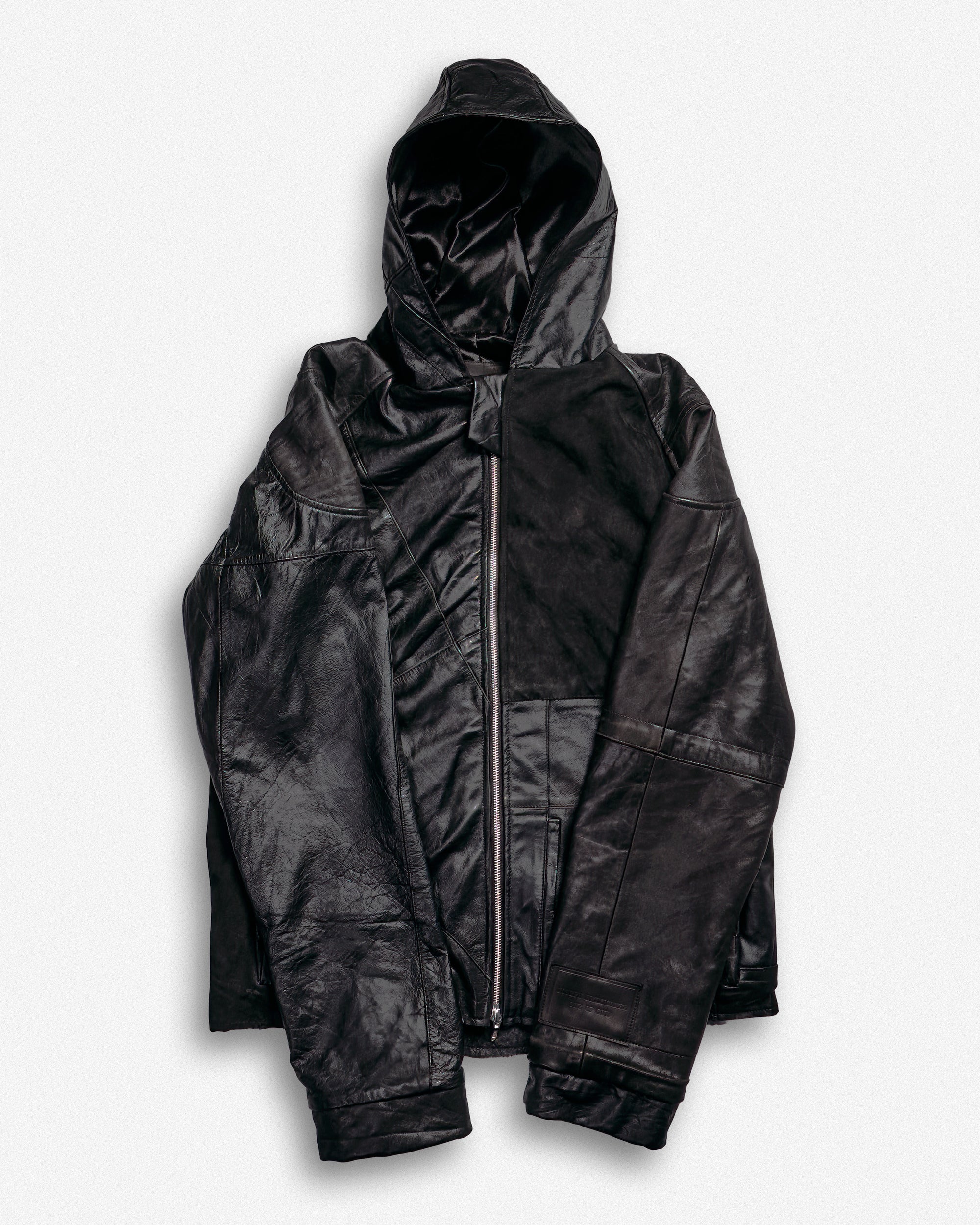 Leather Hooded Jacket - M001