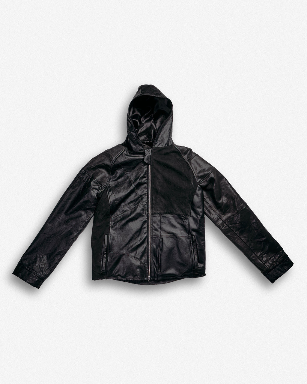 Leather Hooded Jacket - M001