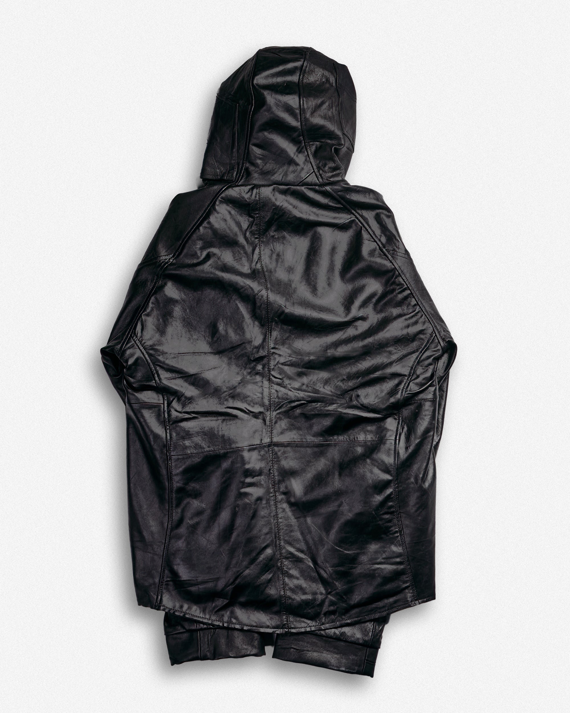 Leather Hooded Jacket - XL002