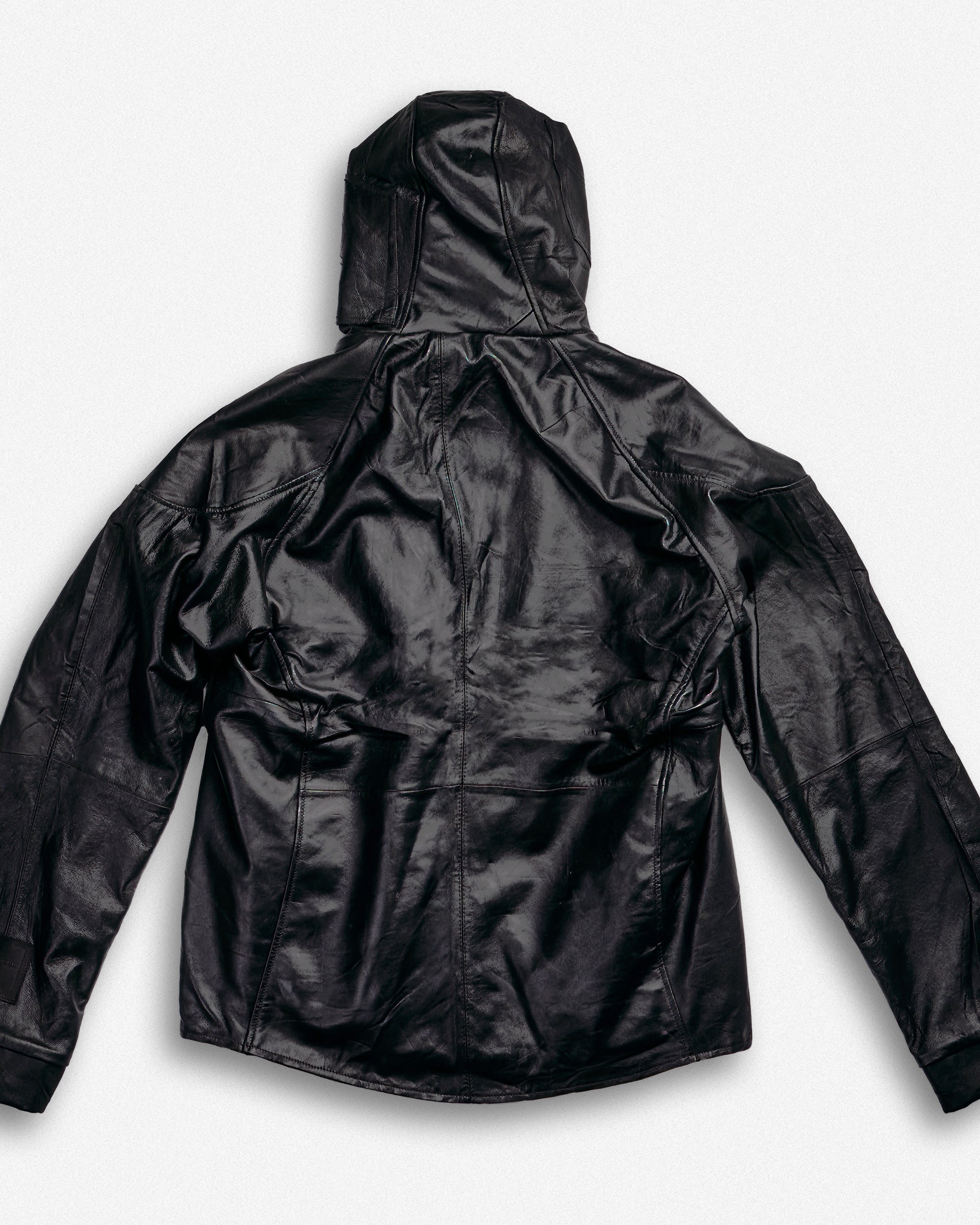 Leather Hooded Jacket - XL002
