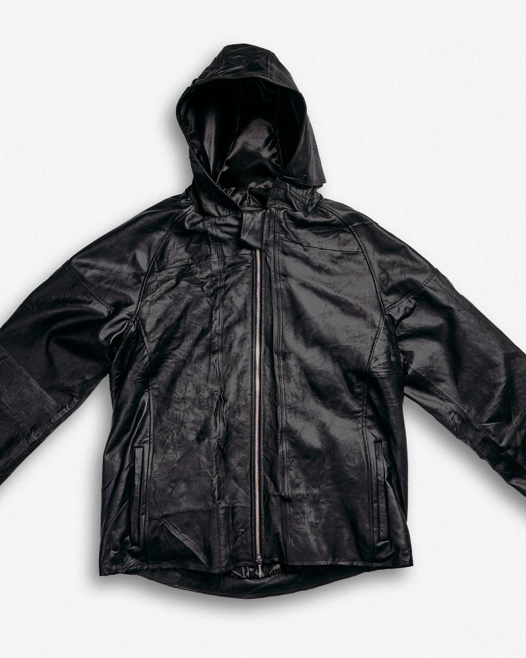 Leather Hooded Jacket - XL002