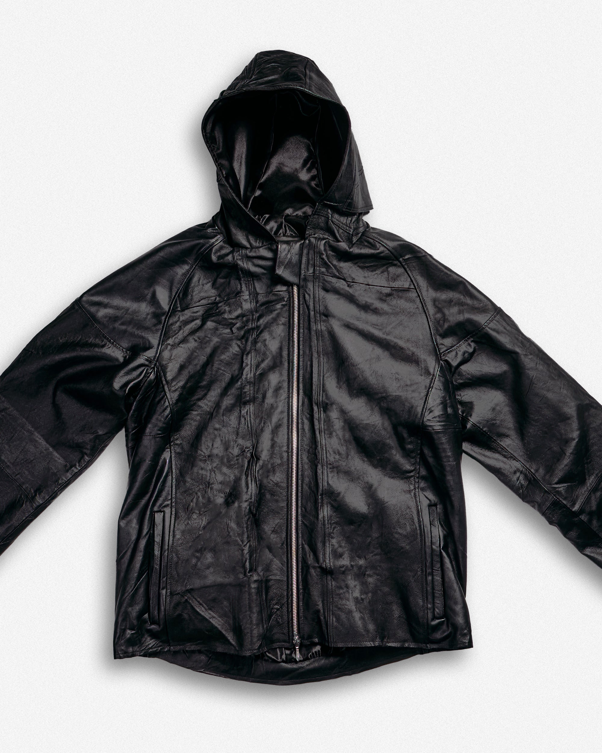 Leather Hooded Jacket - XL002