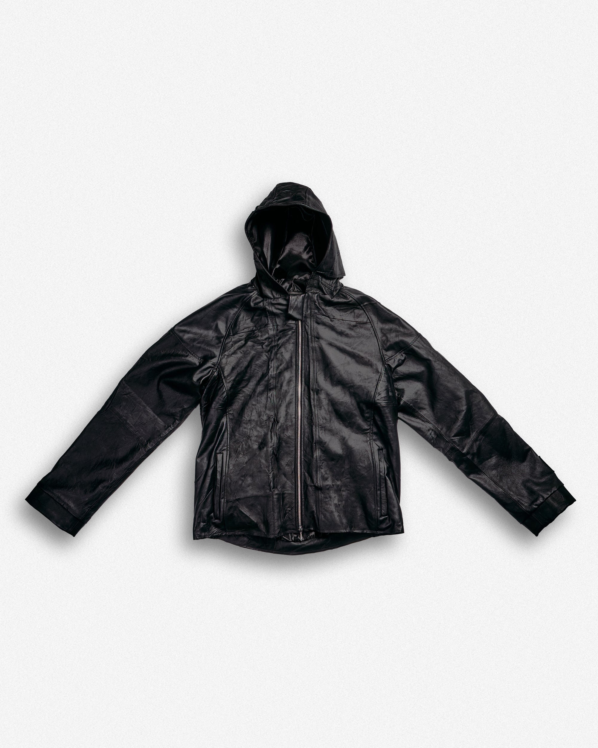 Leather Hooded Jacket - XL002