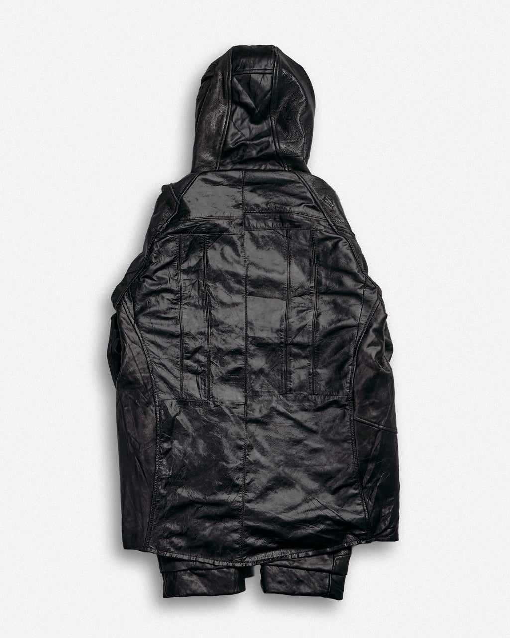 Leather Hooded Jacket - L002