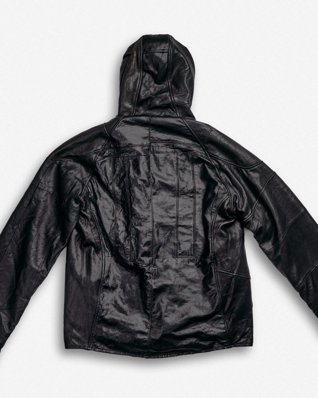 Leather Hooded Jacket - L002