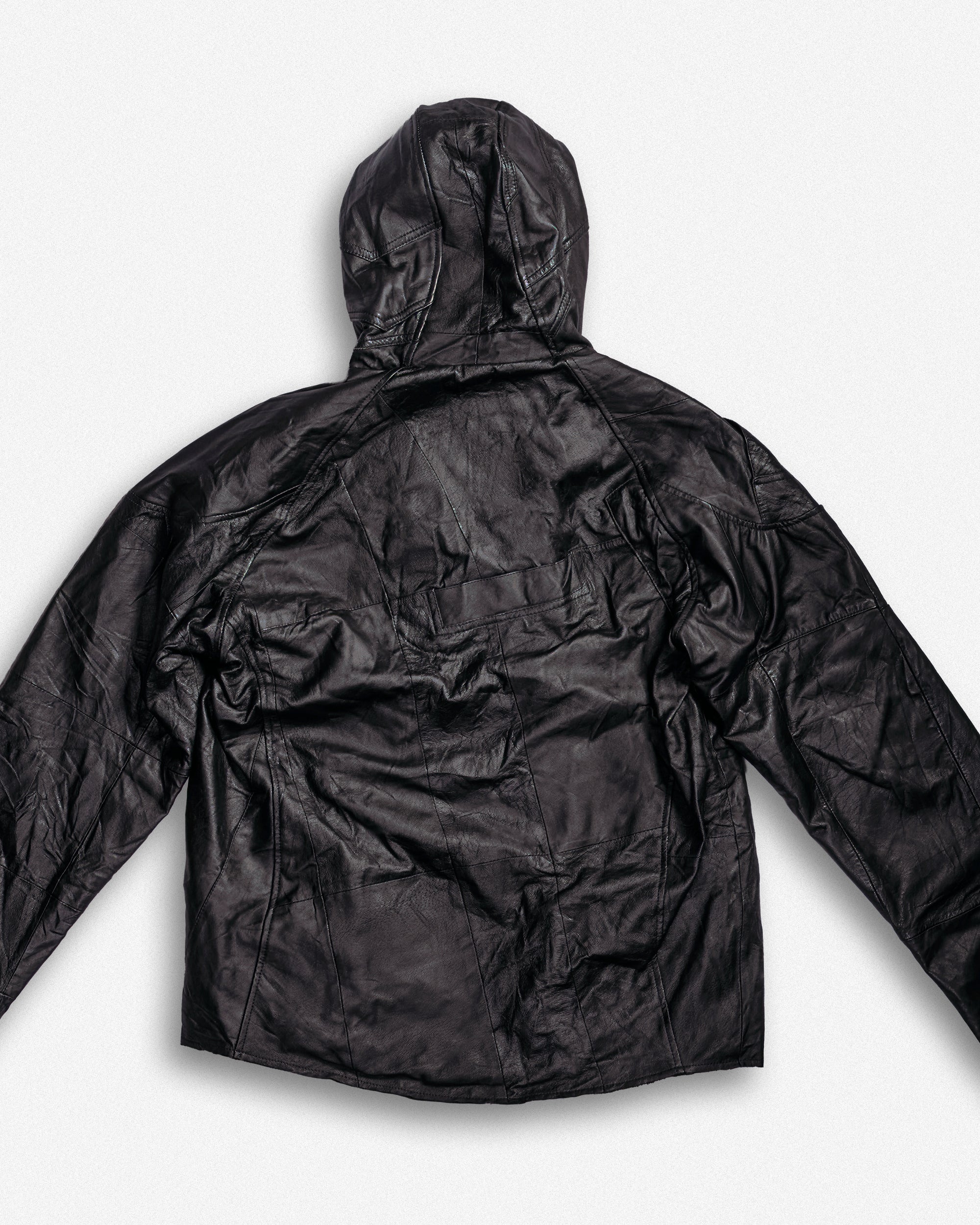 Leather Hooded Jacket - XL001
