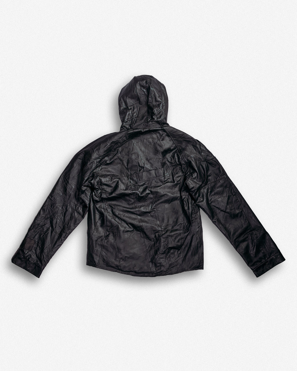 Leather Hooded Jacket - XL001