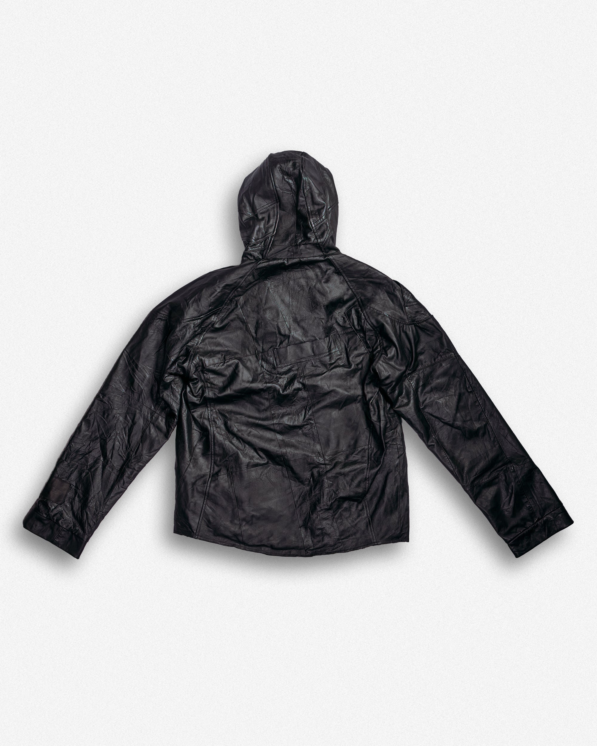 Leather Hooded Jacket - XL001