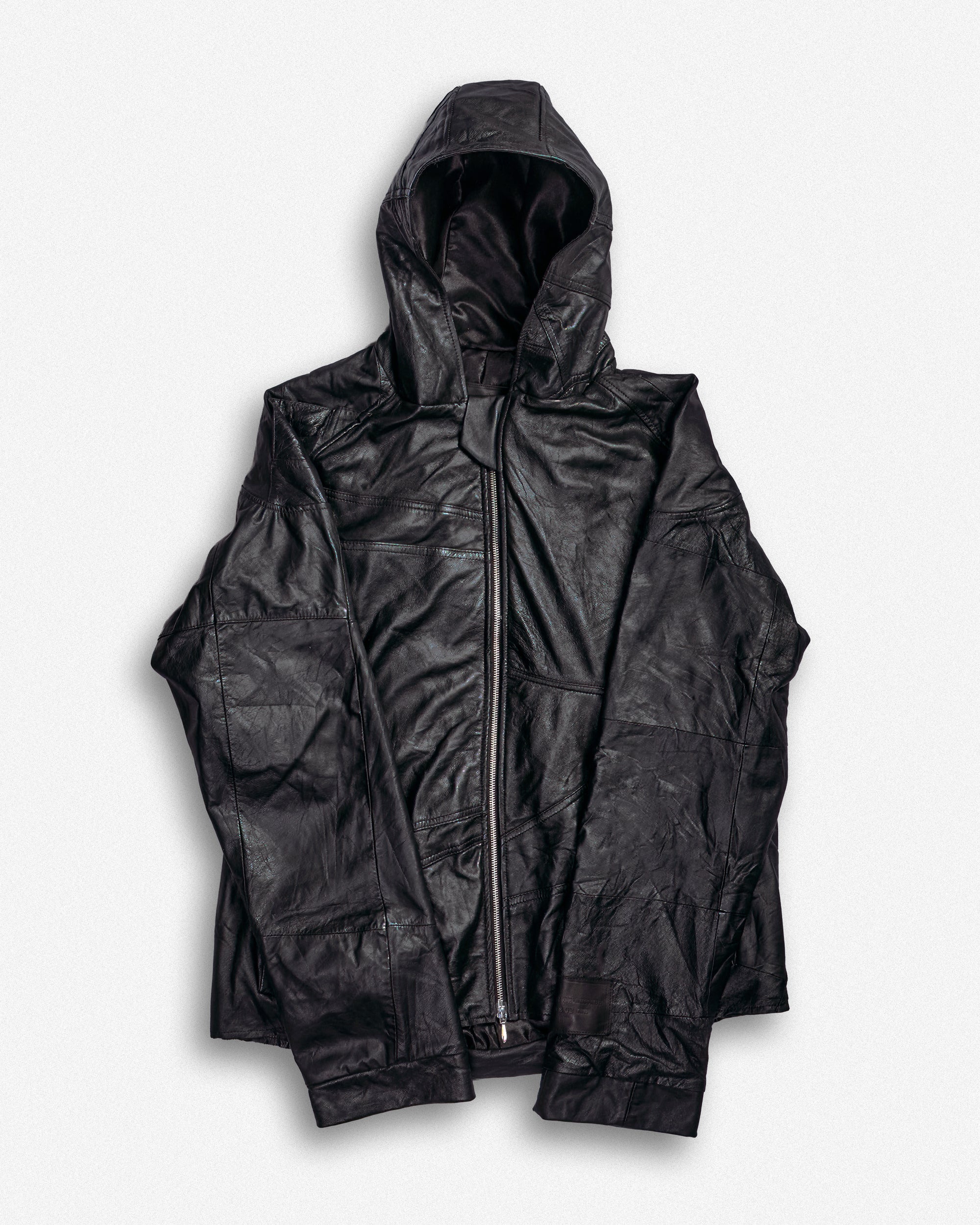 Leather Hooded Jacket - XL001