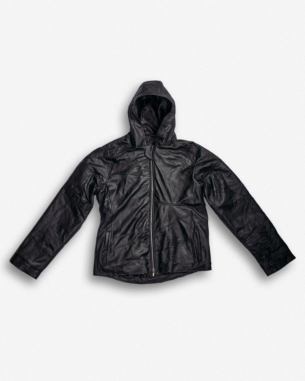 Leather Hooded Jacket - XL001