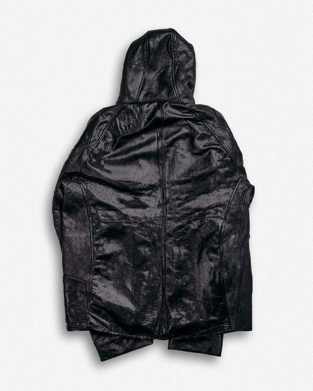 Leather Hooded Jacket - XXL002