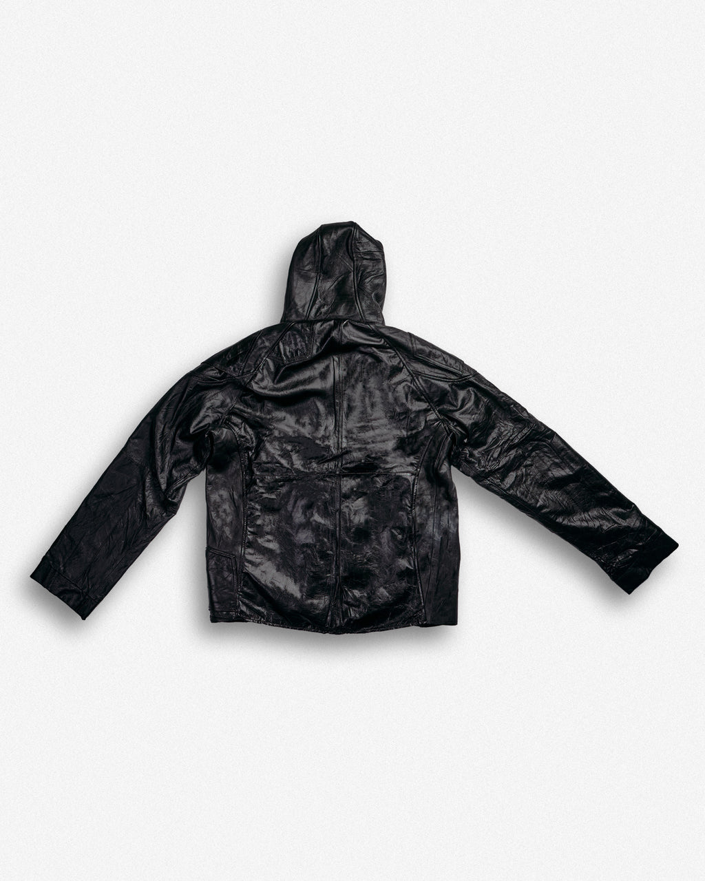 Leather Hooded Jacket - XXL002