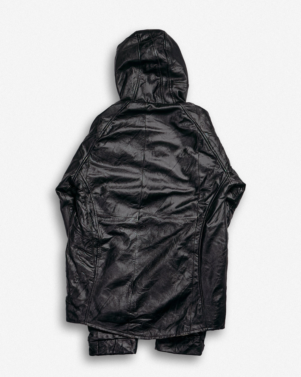 Leather Hooded Jacket - XS003