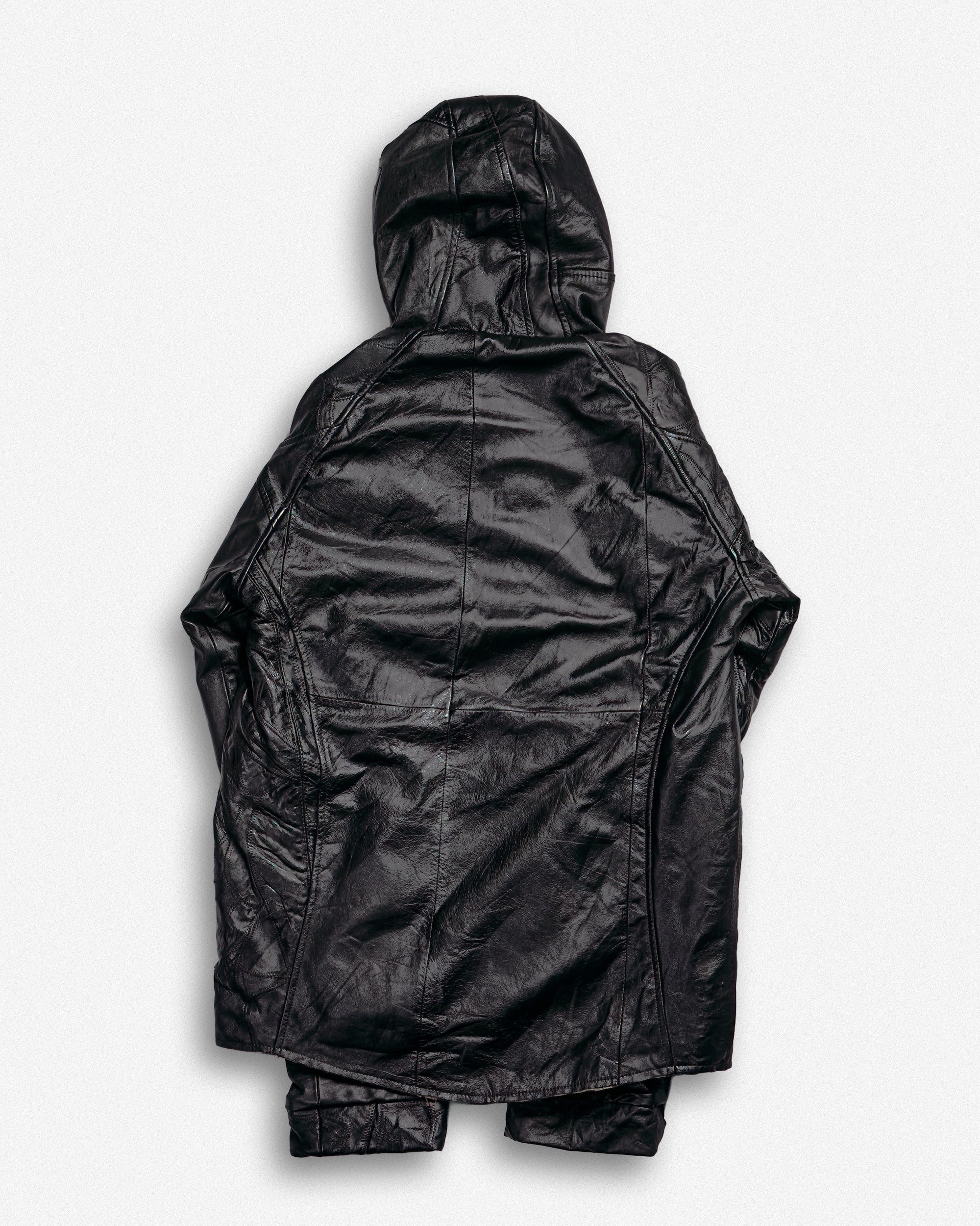 Leather Hooded Jacket - XS003