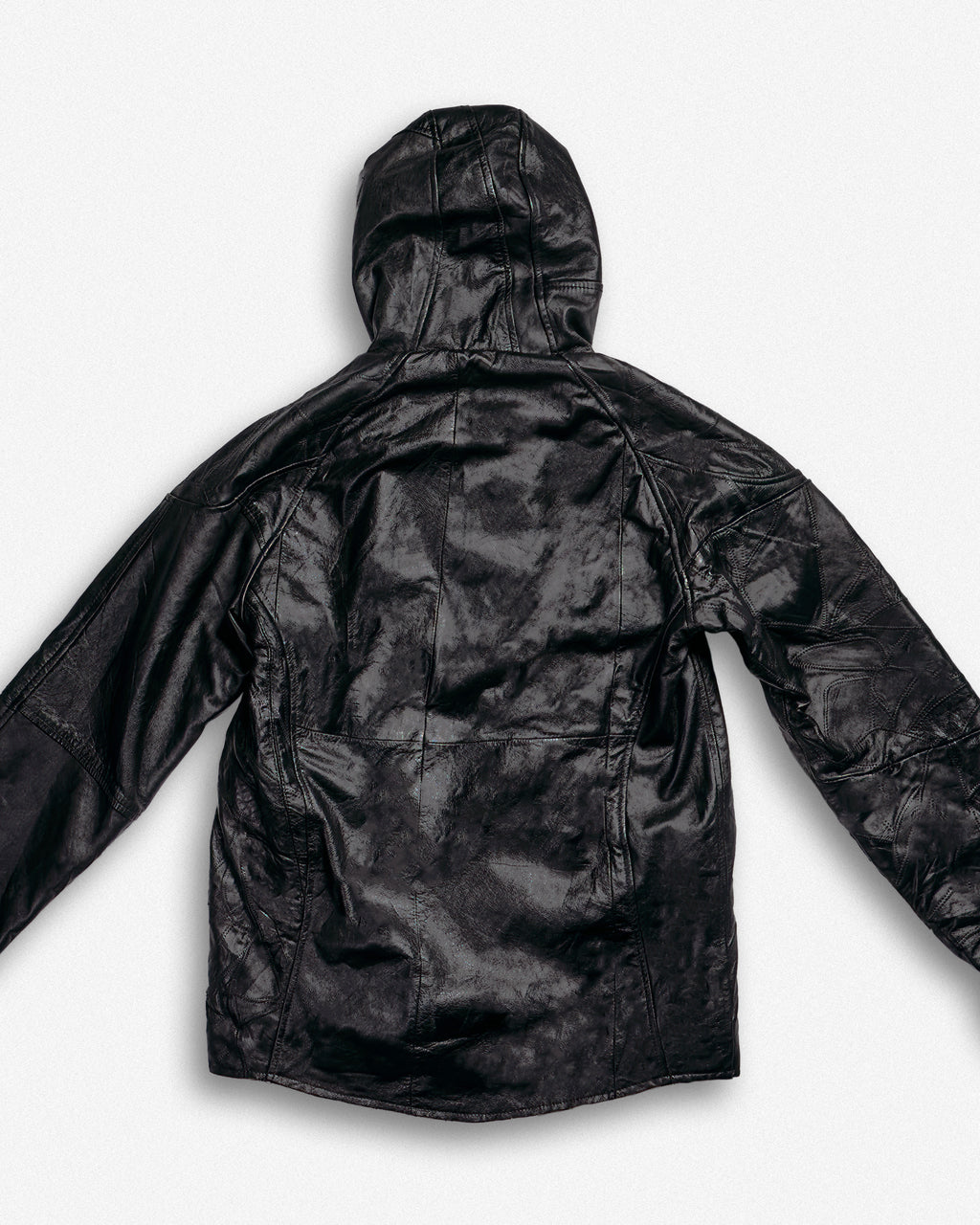 Leather Hooded Jacket - XS003