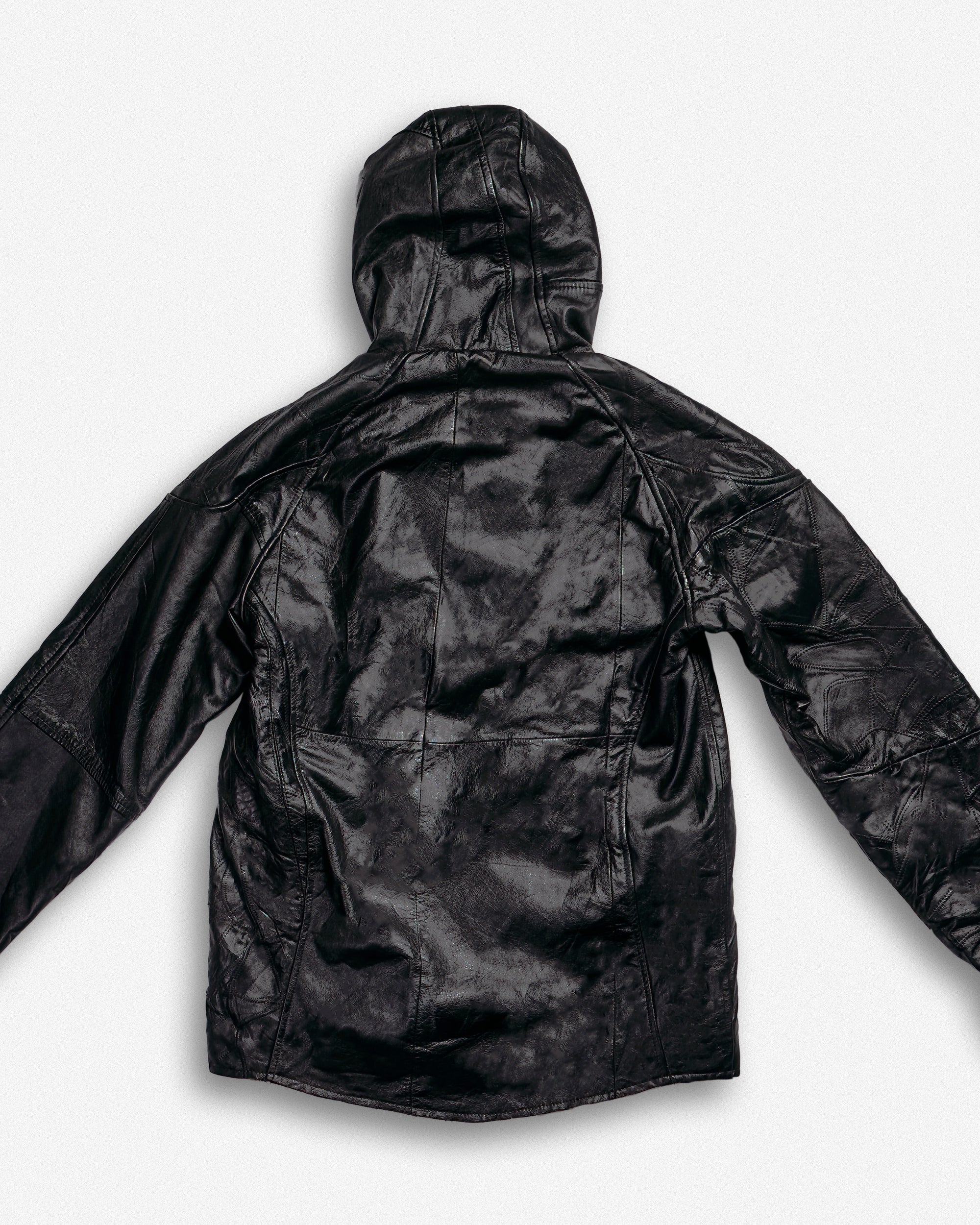 Leather Hooded Jacket - XS003