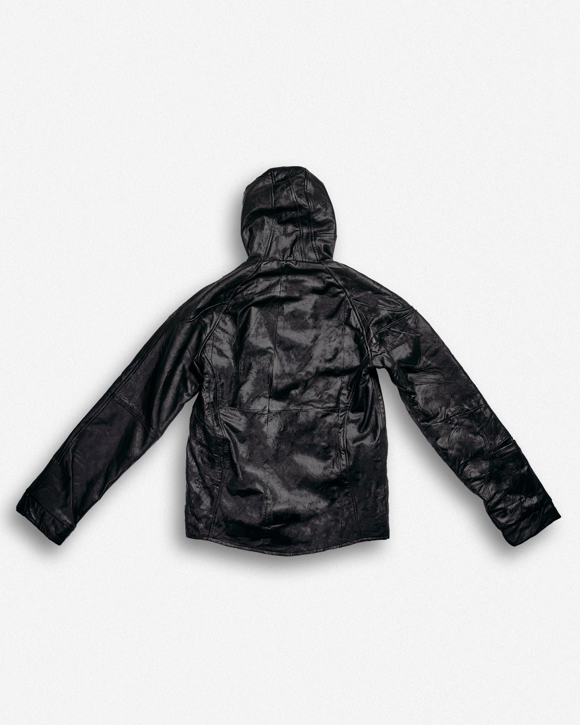 Leather Hooded Jacket - XS003