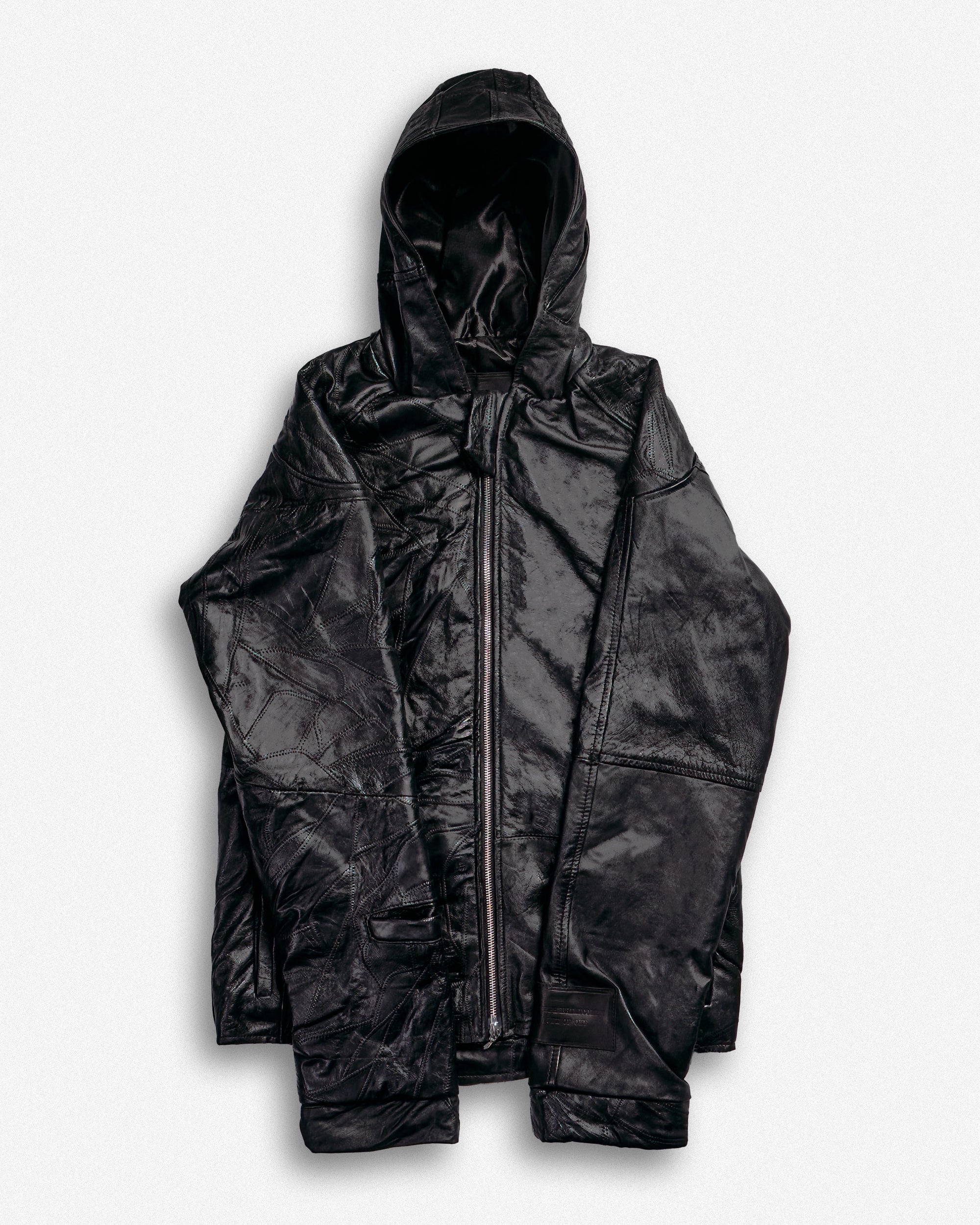 Leather Hooded Jacket - XS003