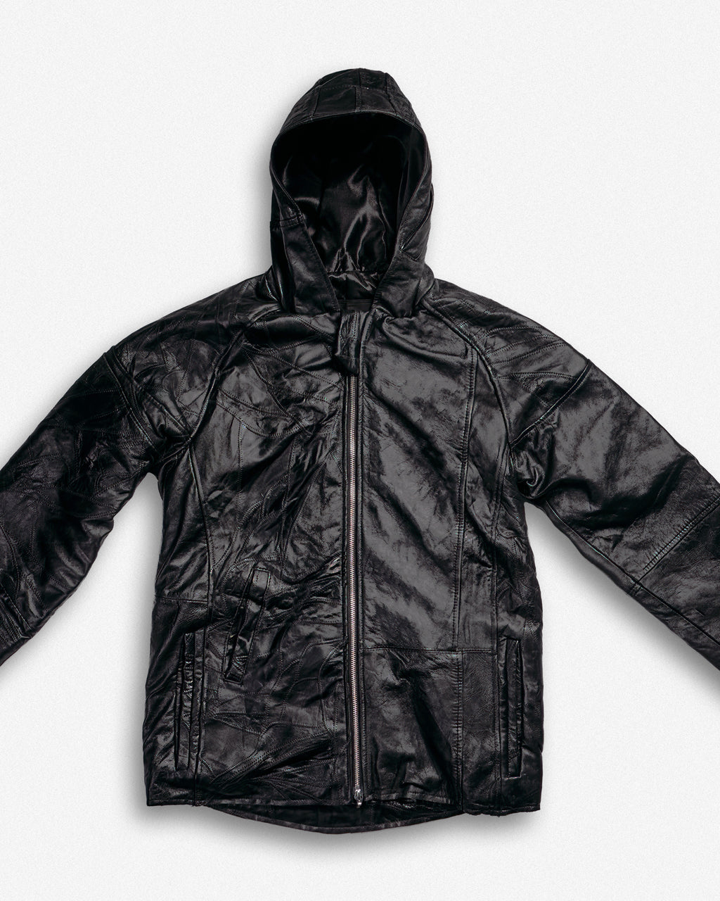 Leather Hooded Jacket - XS003