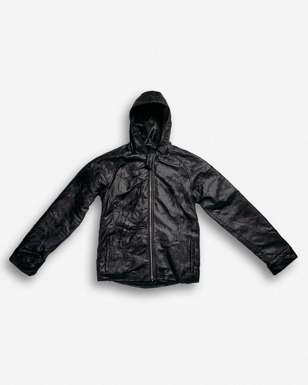 Leather Hooded Jacket - XS003