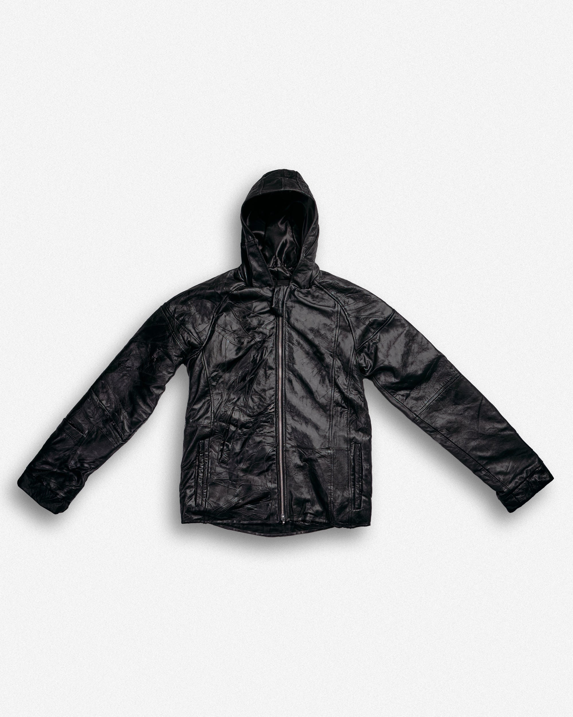 Leather Hooded Jacket - XS003