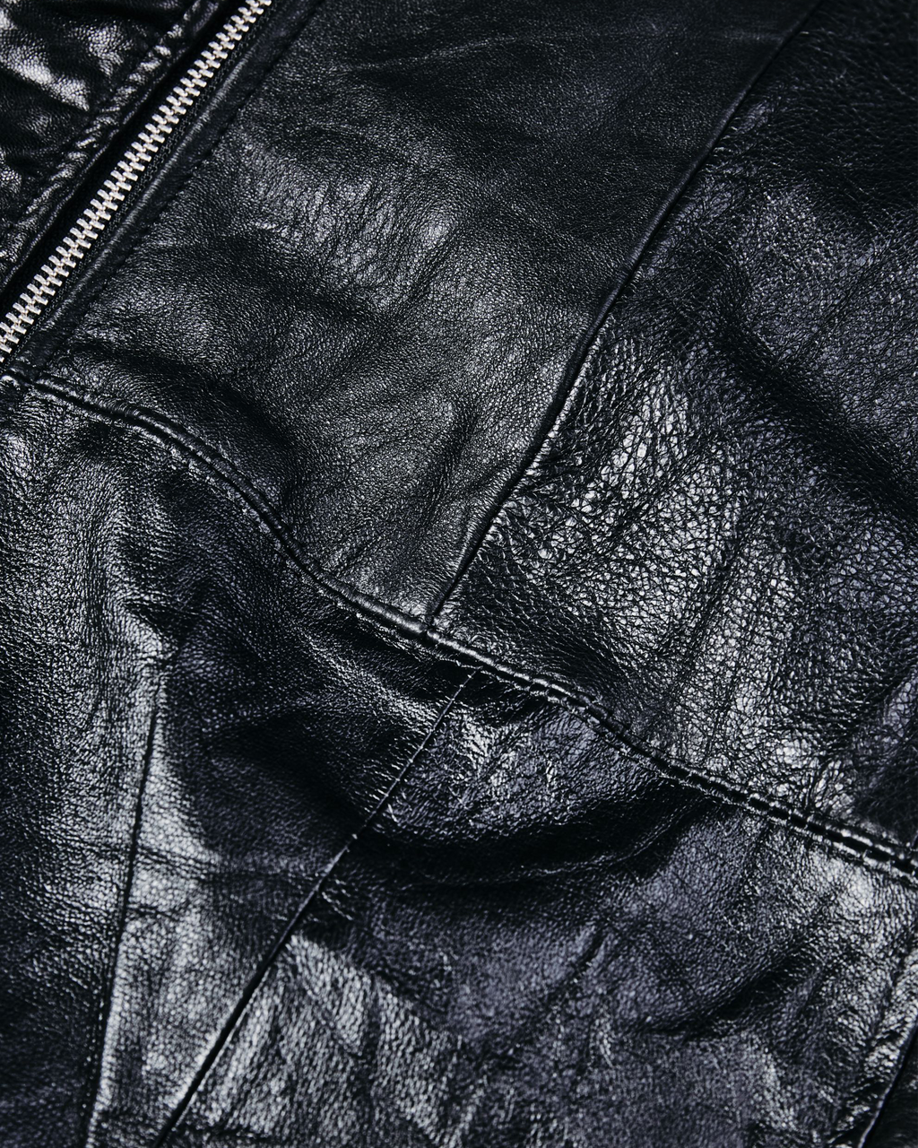 Leather Hooded Jacket - XXL001