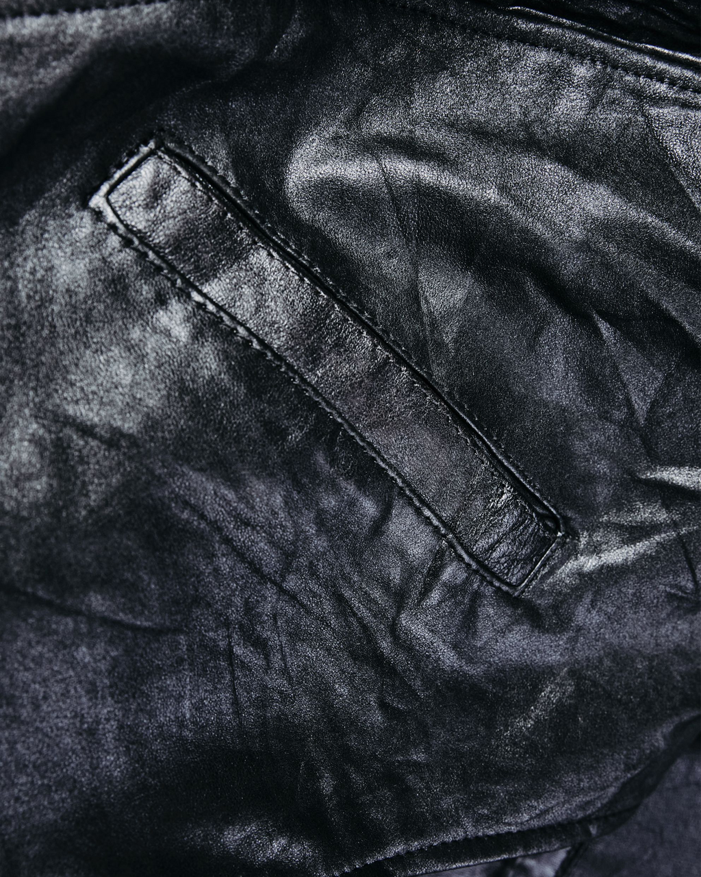 Leather Hooded Jacket - XXL001