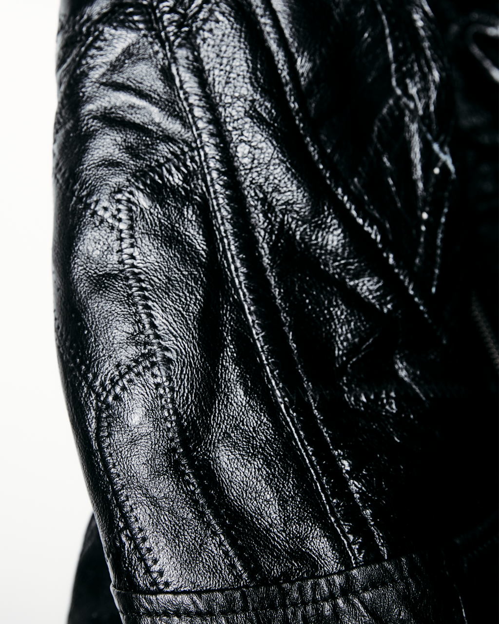 Leather Hooded Jacket - S001