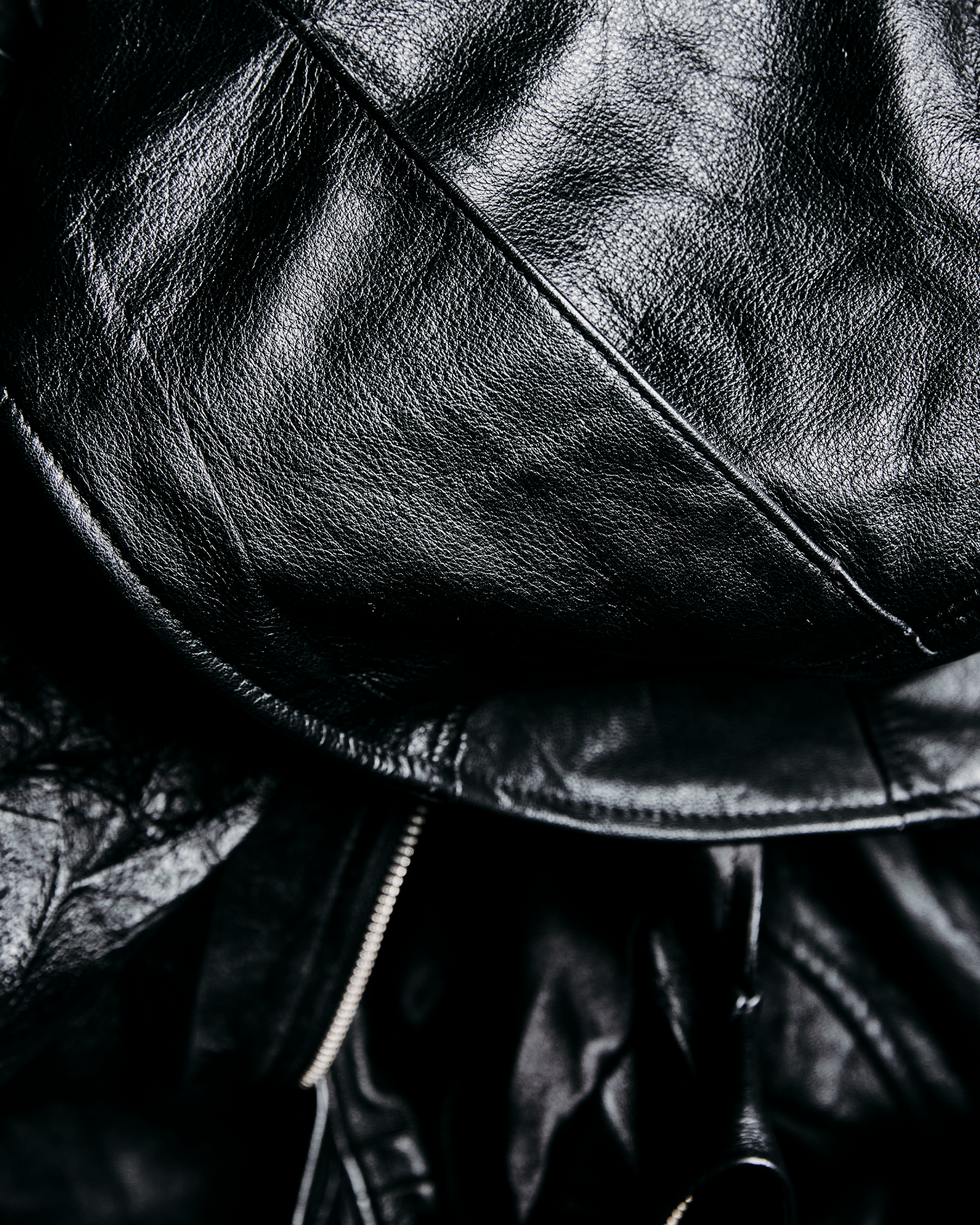 Leather Hooded Jacket - M003