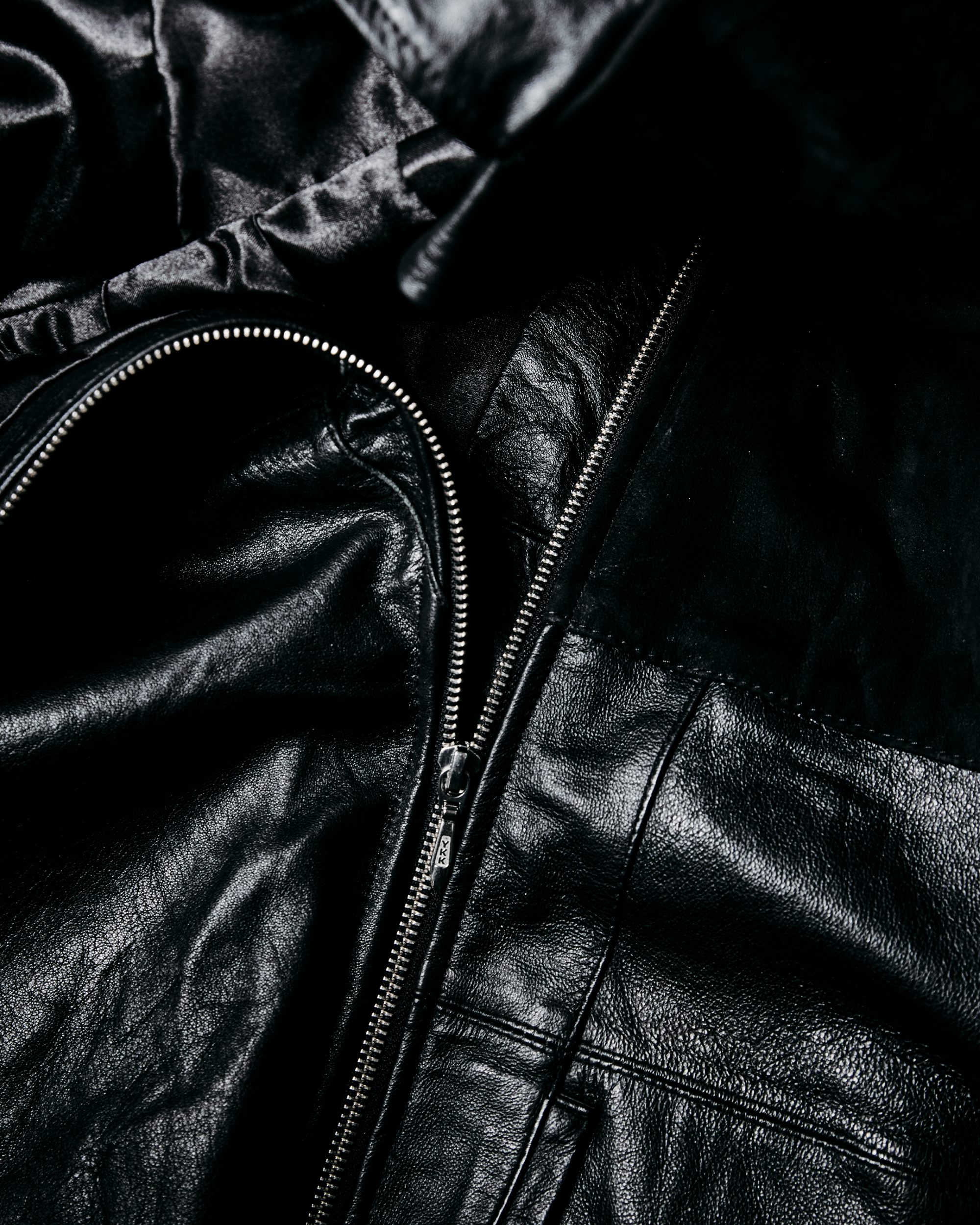 Leather Hooded Jacket - M001
