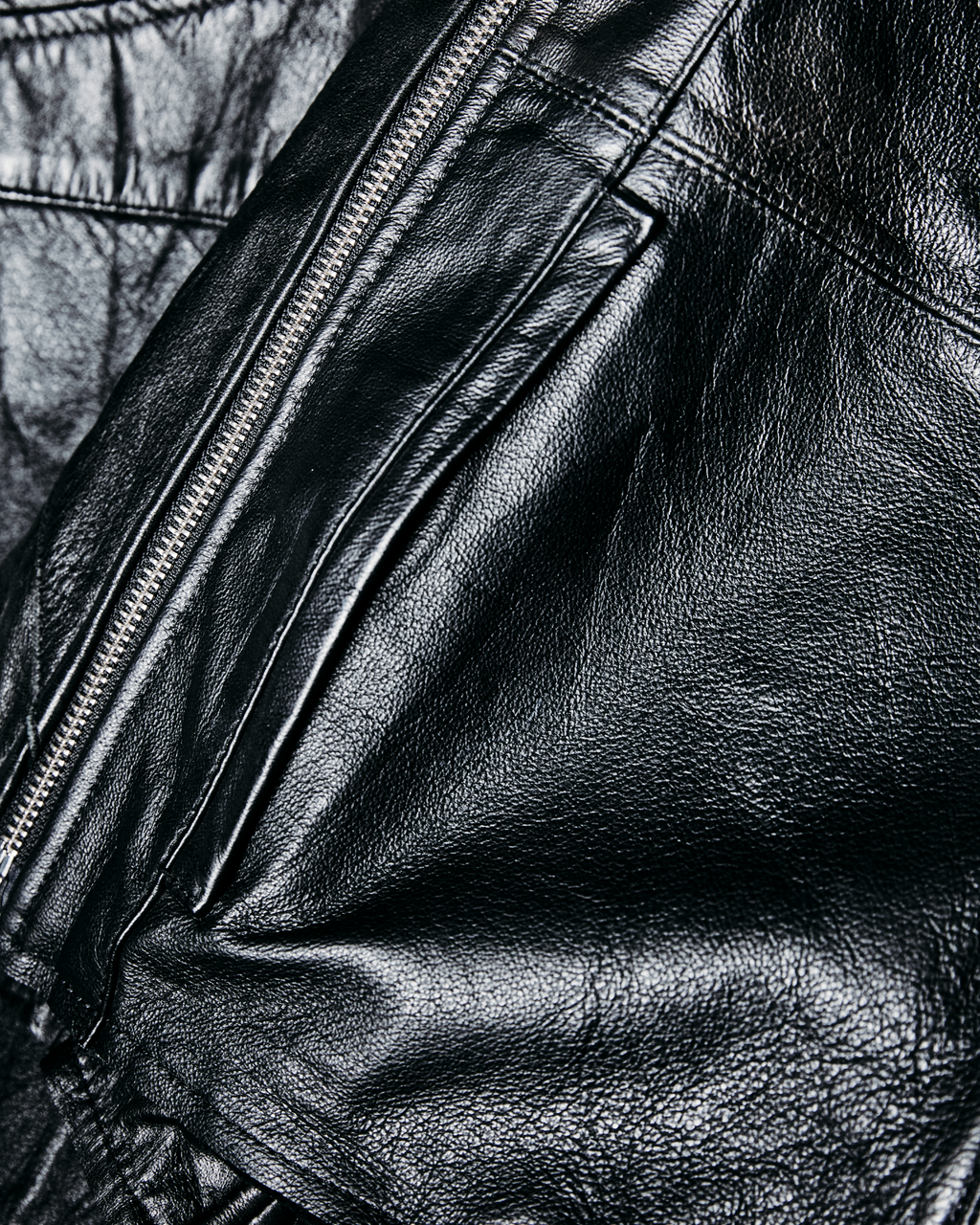 Leather Hooded Jacket - XL001