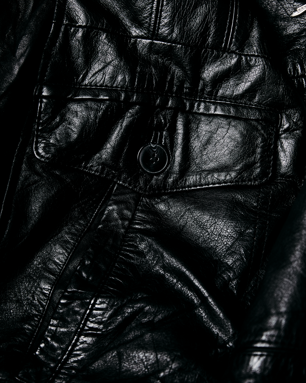Leather Hooded Jacket - L002
