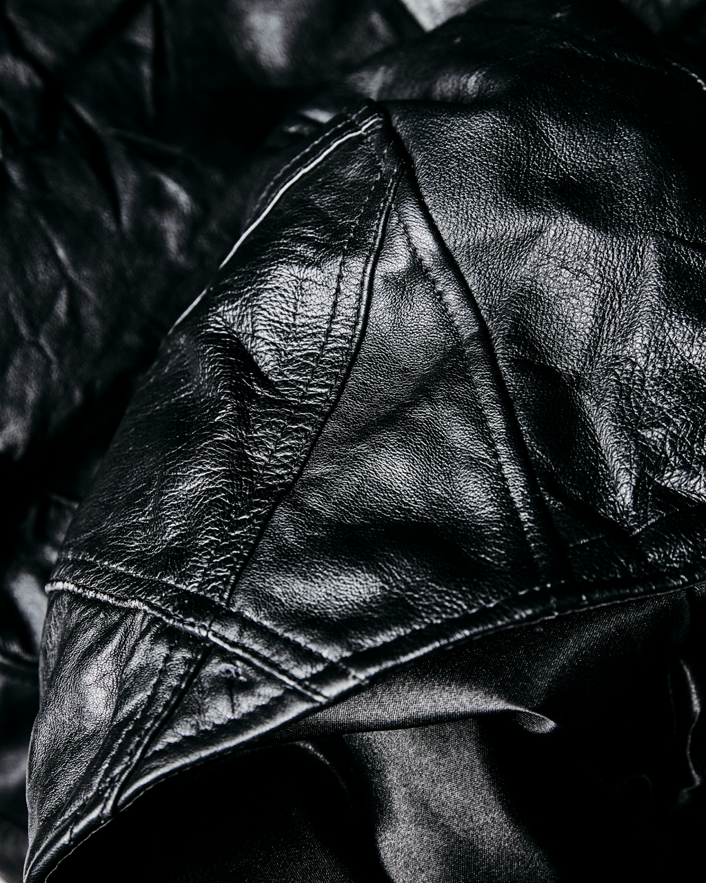 Leather Hooded Jacket - XL002