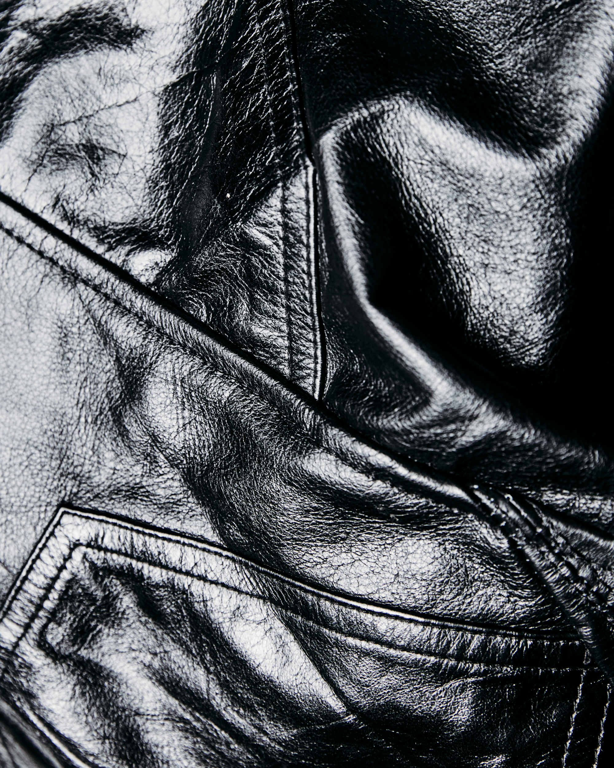 Leather Hooded Jacket - XXL002